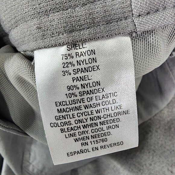 Womens JM Collection Gray Pants Straight Rayon Blend Stretch Hi Rise Size 4 - Picture 3 of 9